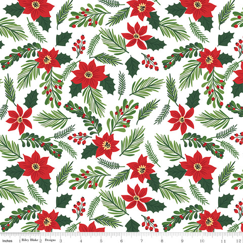 The Magic Of Christmas White Main Yardage by Lori Whitlock for Riley Blake Designs