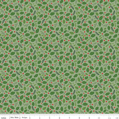 The Magic Of Christmas Leaf Holly Yardage by Lori Whitlock for Riley Blake Designs
