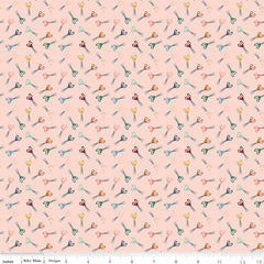 Let's Create Peaches 'N Cream Scissors Yardage by Echo Park Paper Co. for Riley Blake Designs