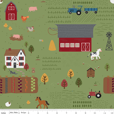 Country Life Grass Main Yardage by Jennifer Long for Riley Blake Designs