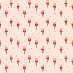 I Love Us Ballerina Cones Yardage by Sandy Gervais for Riley Blake Designs