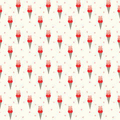 I Love Us Cream Cones Yardage by Sandy Gervais for Riley Blake Designs