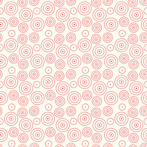 I Love Us Cream Circle Dots Yardage by Sandy Gervais for Riley Blake Designs