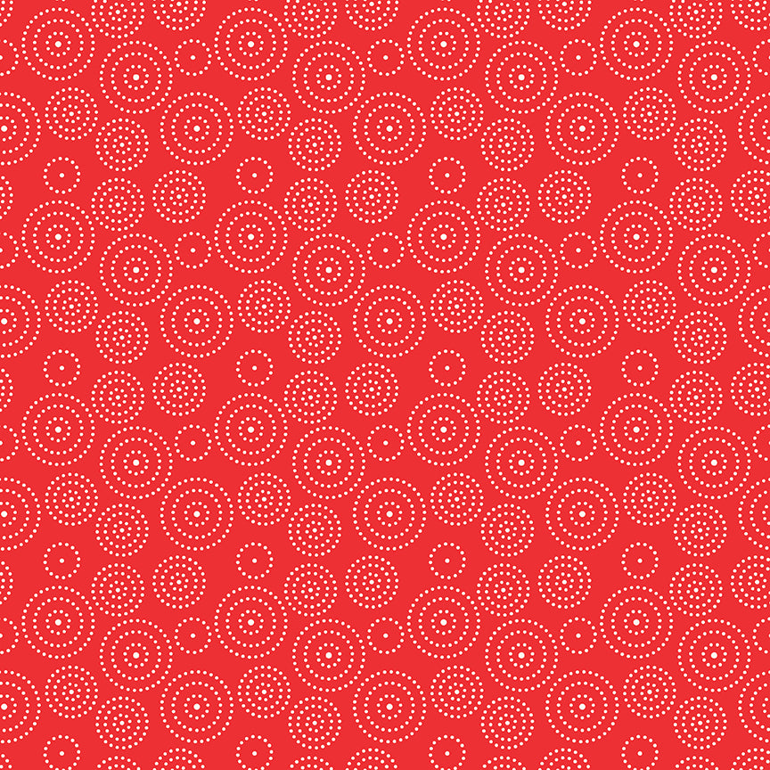 I Love Us Red Circle Dots Yardage by Sandy Gervais for Riley Blake Designs