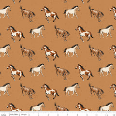 Wild Rose Sienna Horses Yardage by the RBD Designers for Riley Blake Designs