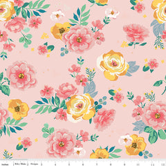 Spring Gardens Pink Main Yardage by My Mind's Eye for Riley Blake Designs