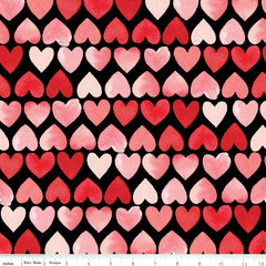 My Valentine Black Hearts Yardage by Echo Park Paper Co. for Riley Blake Designs