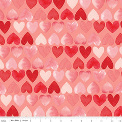 My Valentine Coral Hearts Yardage by Echo Park Paper Co. for Riley Blake Designs