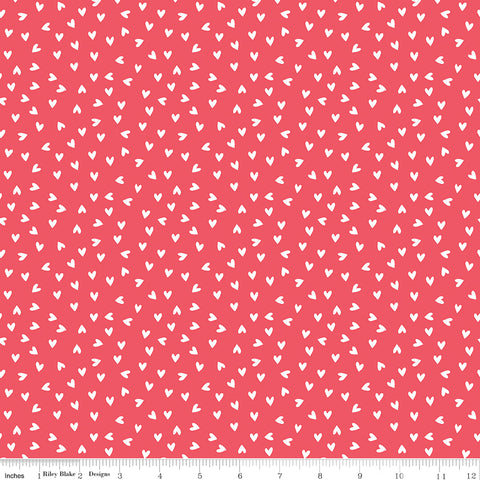 My Valentine Tea Rose Heart Toss Yardage by Echo Park Paper Co. for Riley Blake Designs