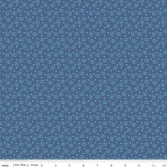Bee Dots Denim Lucille Yardage by Lori Holt for Riley Blake Designs