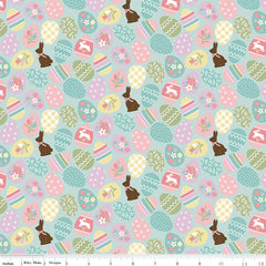 Bunny Trail Powder Easter Eggs Yardage by Dani Mogstad for Riley Blake Designs