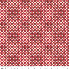 Sweet Freedom Red Gingham Picnic Yardage by Beverly McCullough for Riley Blake Designs