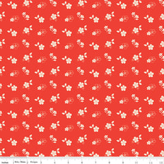Feed My Soul Red Tossed Floral Yardage by Sandy Gervais for Riley Blake Designs