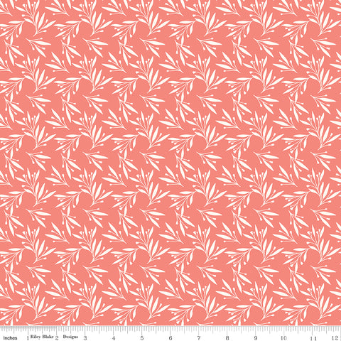 Feed My Soul Pink Leaves Yardage by Sandy Gervais for Riley Blake Designs