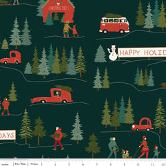 Christmas Is In Town Forest Main Yardage by Sandy Gervais for Riley Blake Designs