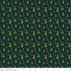 Christmas Is In Town Forest Trees Yardage by Sandy Gervais for Riley Blake Designs