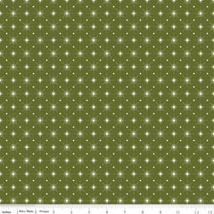 Christmas Is In Town Green Stars Yardage by Sandy Gervais for Riley Blake Designs