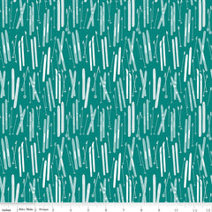 Ski Hill Teal Skis Yardage by Corinne Wells for Riley Blake Designs