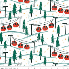 Ski Hill Red Mountainside Yardage by Corinne Wells for Riley Blake Designs