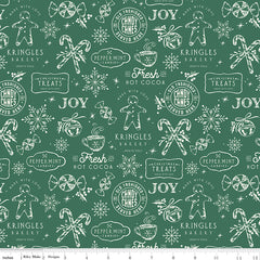 Merry Little Christmas Green Treats Yardage by My Mind's Eye for Riley Blake Designs