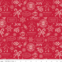 Merry Little Christmas Red Treats Yardage by My Mind's Eye for Riley Blake Designs