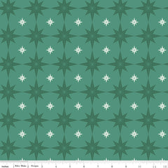 Merry Little Christmas Pine Starbursts Yardage by My Mind's Eye for Riley Blake Designs
