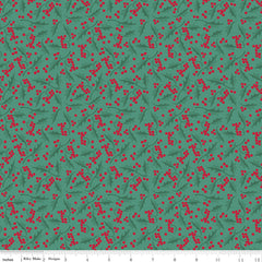 Merry Little Christmas Pine Holly Yardage by My Mind's Eye for Riley Blake Designs