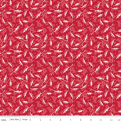 Merry Little Christmas Red Holly Yardage by My Mind's Eye for Riley Blake Designs