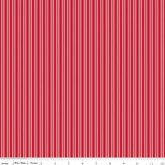Merry Little Christmas Red Stripes Yardage by My Mind's Eye for Riley Blake Designs