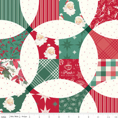 Merry Little Christmas Christmas Petals Cheater Print Yardage by My Mind's Eye for Riley Blake Designs