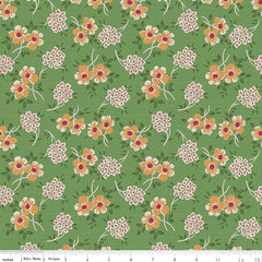 Home Town Holiday Basil Floral Yardage by Lori Holt for Riley Blake Designs