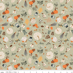 Pumpkin Spice Sage Forage Yardage by Simple Simon & Co. for Riley Blake Designs