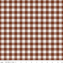 Pumpkin Spice Brown Plaid Yardage by Simple Simon & Co. for Riley Blake Designs