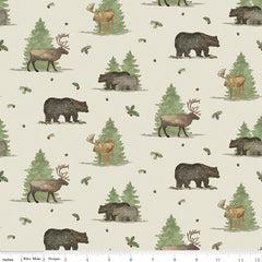 Let's Get Lost in the Woods Off White Main Yardage by Tara Reed for Riley Blake Designs