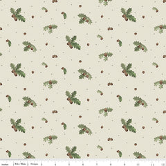 Let's Get Lost in the Woods Off White Acorns & Leaves Yardage by Tara Reed for Riley Blake Designs