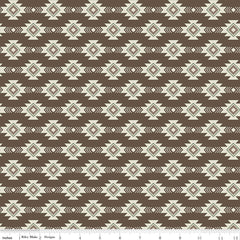 Let's Get Lost in the Woods Brown Geometric Yardage by Tara Reed for Riley Blake Designs