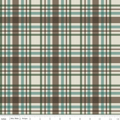 Let's Get Lost in the Woods Off White Plaid Yardage by Tara Reed for Riley Blake Designs