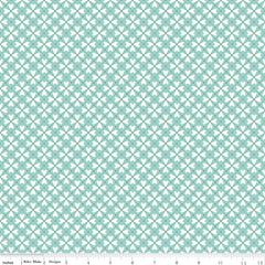 You & Me Aqua Hearts Grid Yardage by Sandy Gervais for Riley Blake Designs