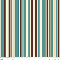 Cowboys Teal Stripe Yardage by Echo Park Paper Co. for Riley Blake Designs