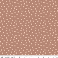 Blush 'N Butterscotch Dusty Rose Dots Yardage by Simple Simon & Co. for Riley Blake Designs