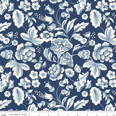 Freedom Garden Blue Main Yardage by My Mind's Eye for Riley Blake Designs