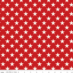 Freedom Garden Red Stars Yardage by My Mind's Eye for Riley Blake Designs