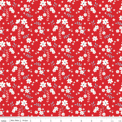 Freedom Garden Red Ditsy Floral Yardage by My Mind's Eye for Riley Blake Designs