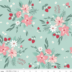 Berry Market Mint Main Yardage by Beverly McCullough for Riley Blake Designs