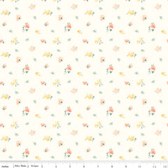 New Beginnings Cream Sweet Peas Yardage by Sandy Gervais for Riley Blake Designs