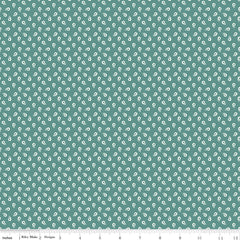 New Beginnings Teal Posies Yardage by Sandy Gervais for Riley Blake Designs