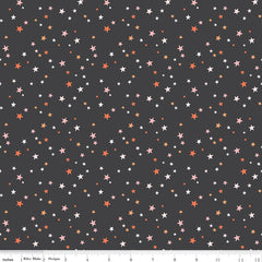 Hey Pumpkin Charcoal Stars Yardage by My Mind's Eye for Riley Blake Designs