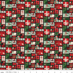 Charming Christmas Black Pretty Presents Yardage by Kelsey Carlson for Riley Blake Designs