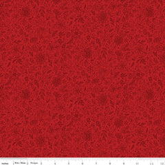 Charming Christmas Red Floral Outline Yardage by Kelsey Carlson for Riley Blake Designs