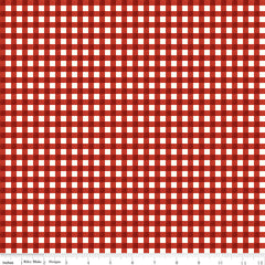 Charming Christmas Red Gingham Yardage by Kelsey Carlson for Riley Blake Designs